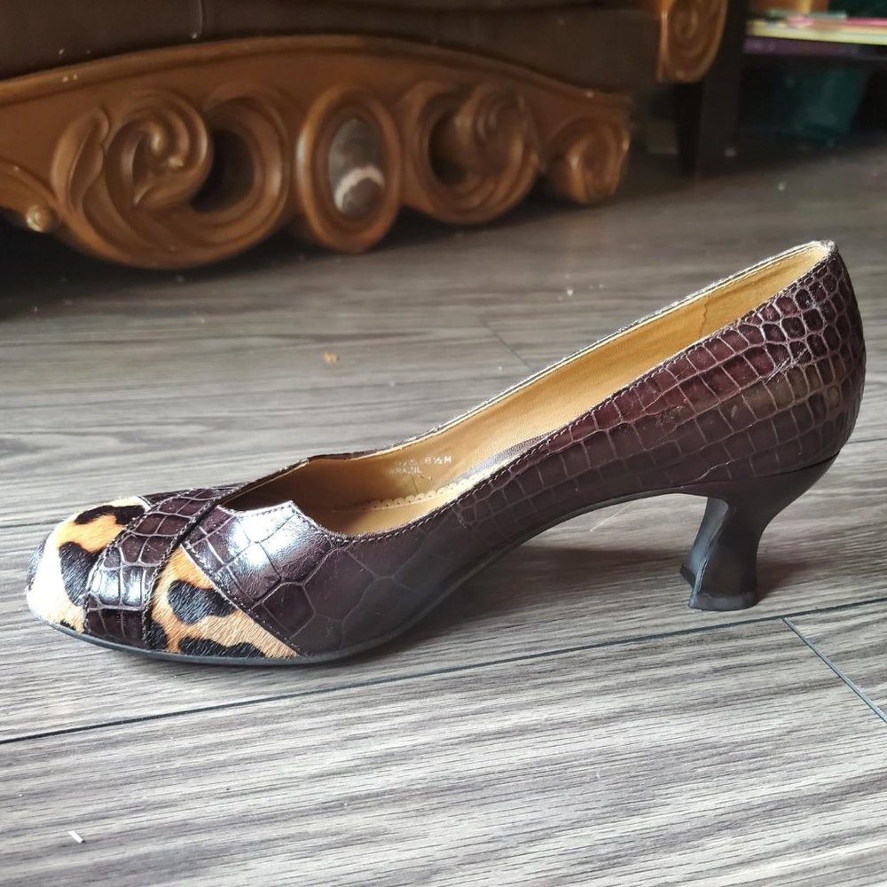 Franco Sarto Leopard Heels 8.5